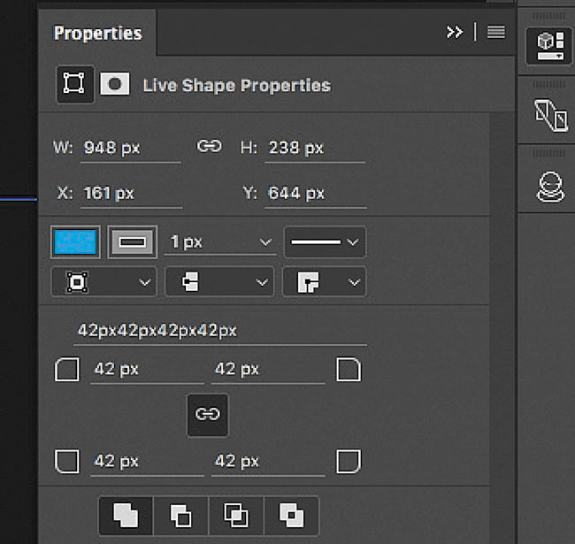 Instead of hunting around for vector properties, you can edit them with the Properties panel