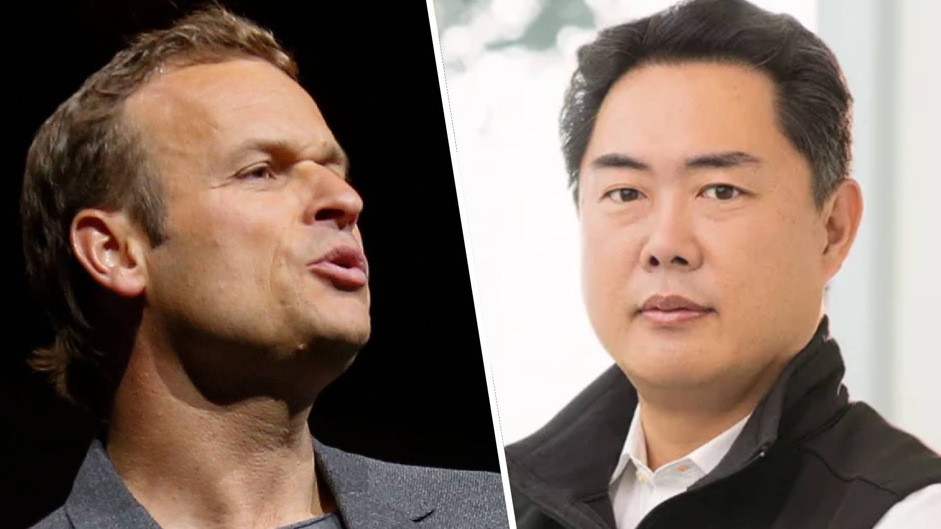Left: PlayStation Studio head Hermen Hulst. Right: Sony Interactive Entertainment CEO Hideaki Nishino