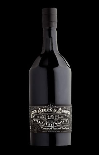 Lock, Stock & Barrel whiskey's packaging couldn't get much blacker