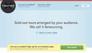 Togather enables authors to put the planning of events in the hands of fans, and have ultimate control