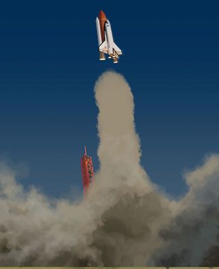 Learn to paint a rocket trail