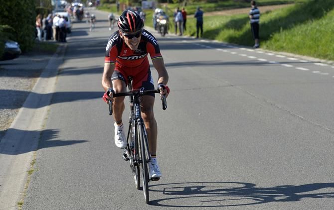 Philippe Gilbert (BMC) tries to bridge across to the breakaway