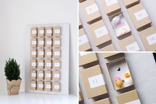 We love this simple but elegant advent calendar by designer Sally J. Shim