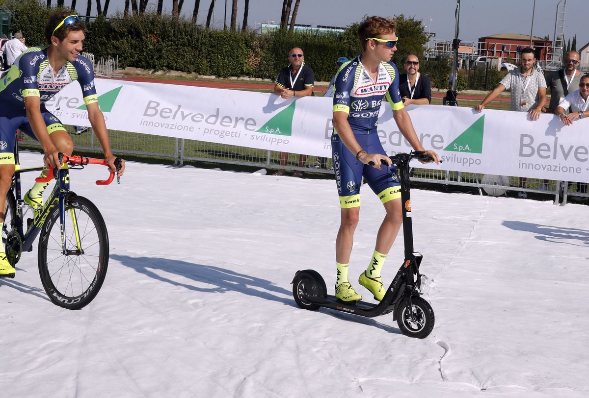 Wanty-Groupe Gobert riders had some alternative transportation to the start