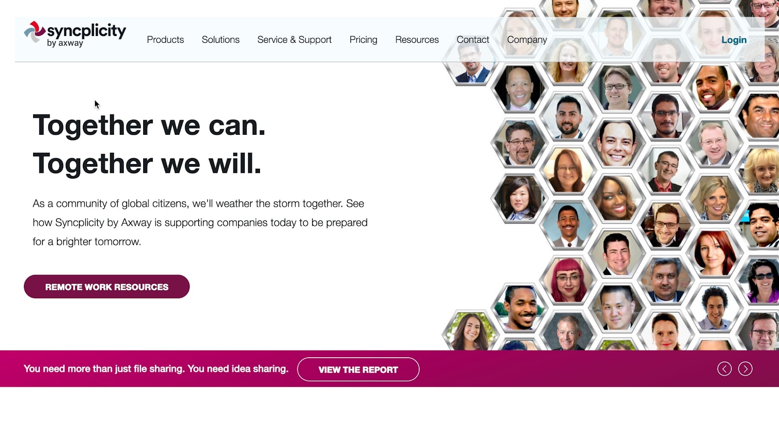 Syncplicity's homepage