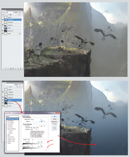 Create a dramatic composition with multiple characters
