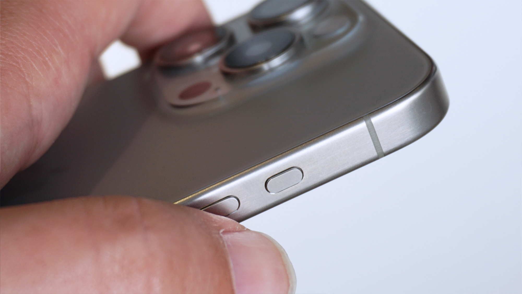 iPhone 15 Pro Review Action Button Macro Camera in Hand