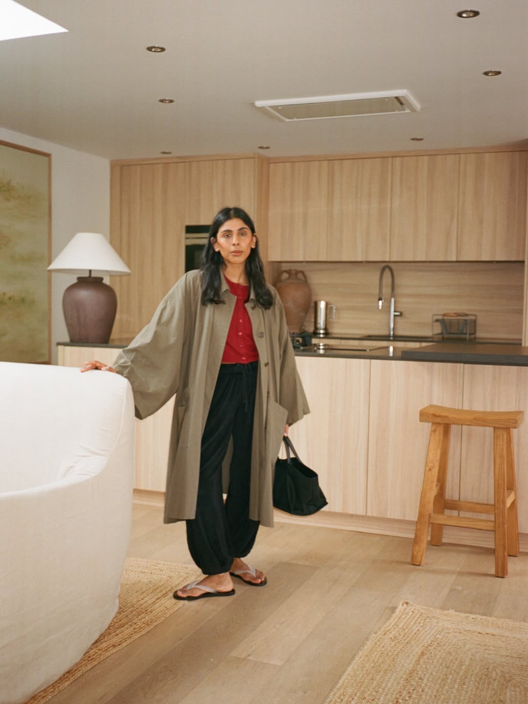 Monikh wearing balloon trousers