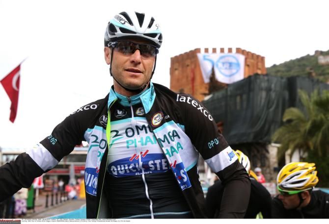 Ale jet (Omega Pharma-Quick Step) enjoys a moment before the start of stage two