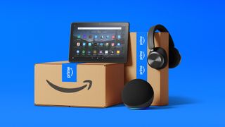 Amazon boxes with assorted devices