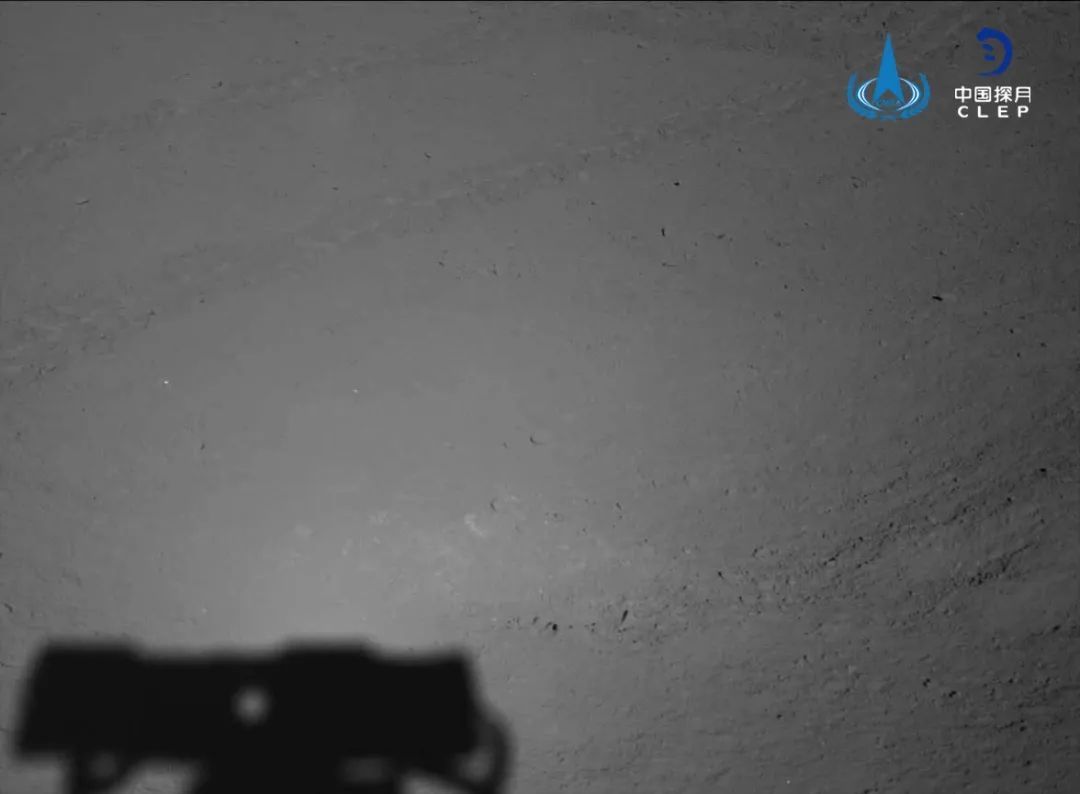 The shadow of the Yutu 2 rover on the lunar regolith, released July 2020.