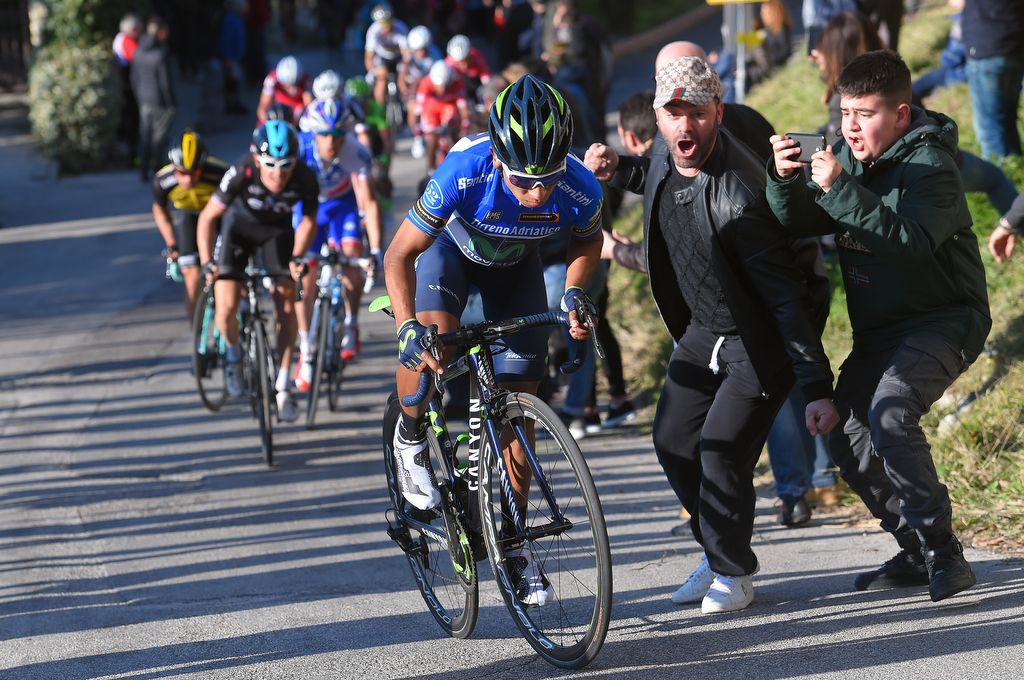 Nairo Quintana (Movistar) tests his legs