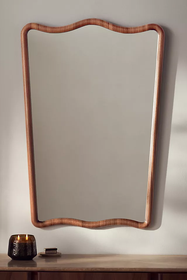 Jade Wooden Wall Mirror