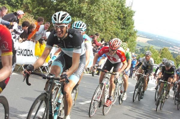 Andy Schleck (Leopard Trek) struggled on the Mur-de-Bretagne.