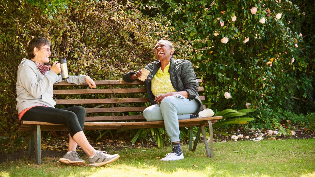 photo of retirees on bench