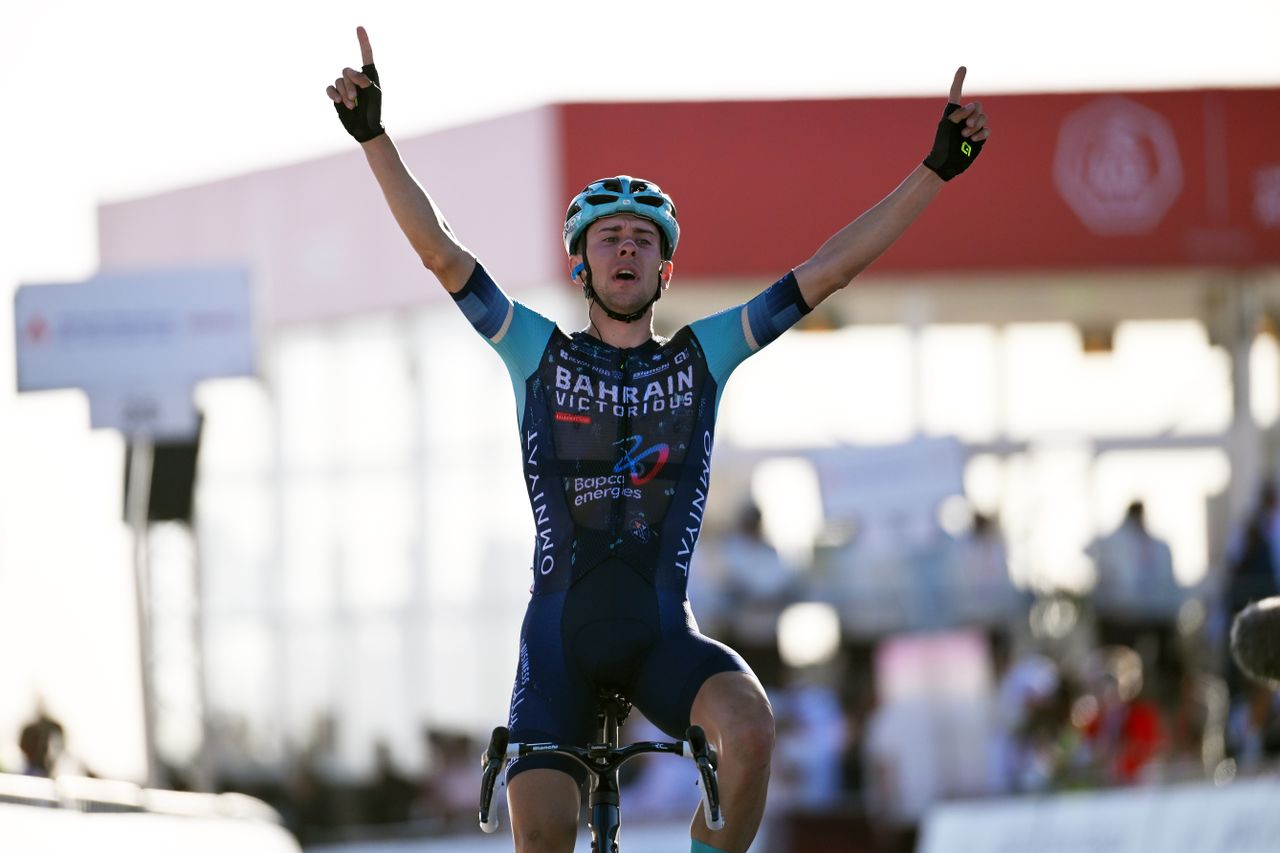 Antonio Tiberi wins stage three of the UAE Tour 2026