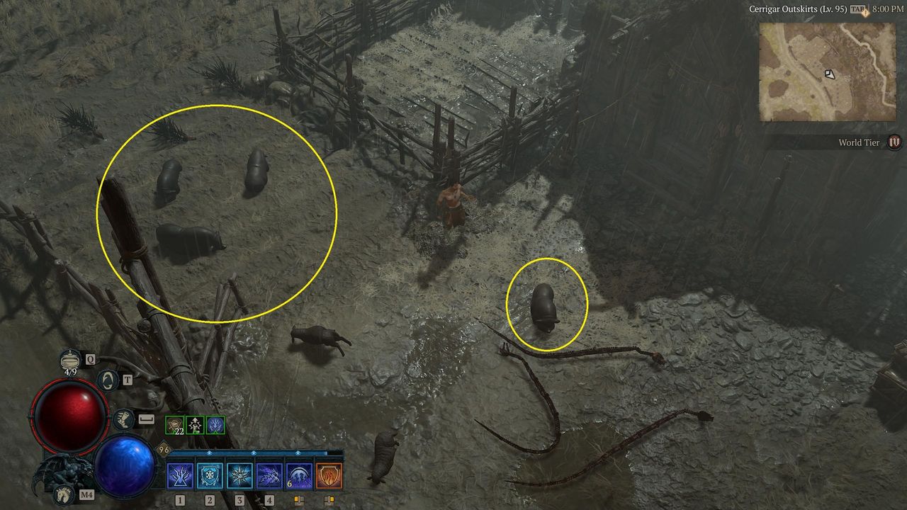 Locations of pigs in Diablo 4
