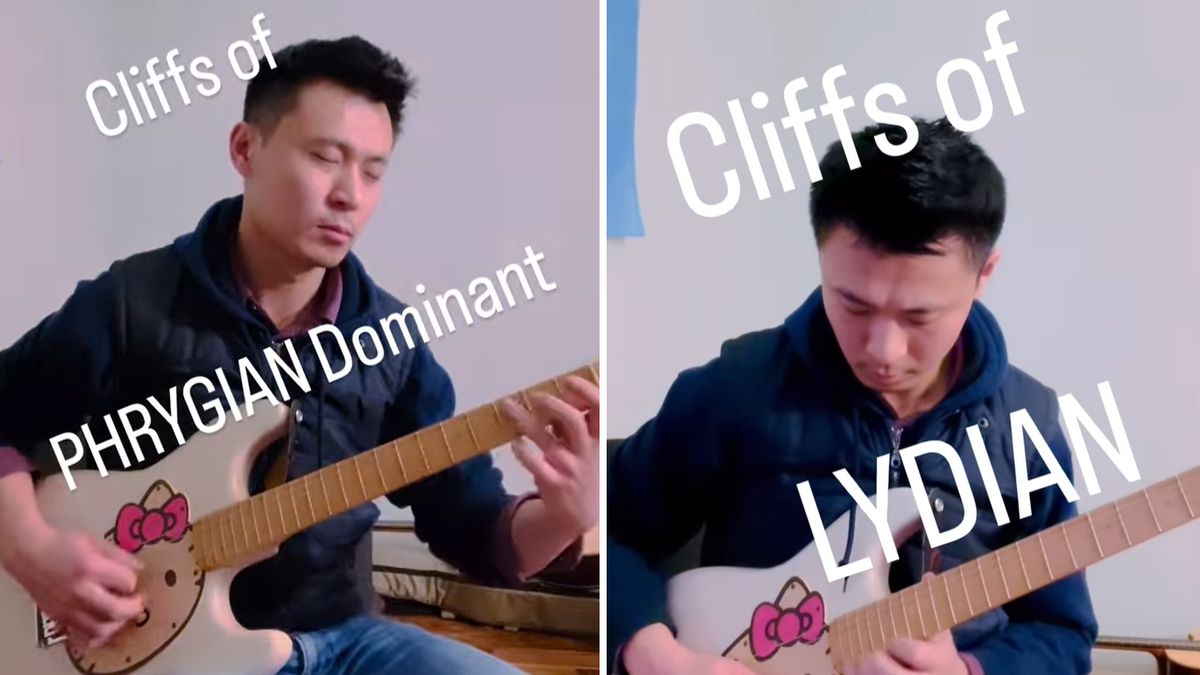 GuitrMagic playing a Hello Kitty Strat