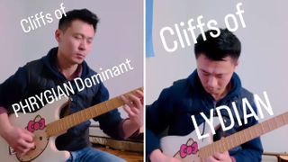 GuitrMagic playing a Hello Kitty Strat