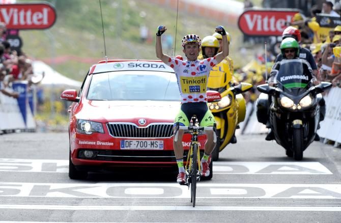 Rafal Majka (Tinkoff-Saxo) celebrates his stage victory