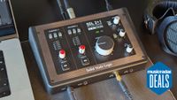 An SSL 2+ MKII audio interface on a desk