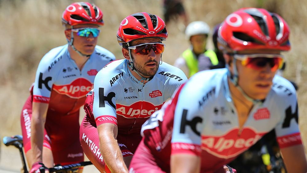 Katusha-Alpecin introduced a shade of blue to their predominantly red at last year's Tour de France and have retained the design for 2018