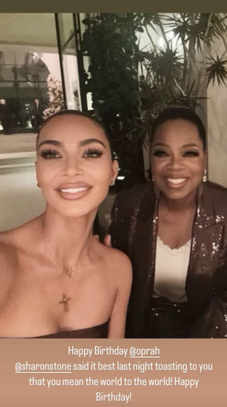 Kim Kardashian with Oprah Winfrey
