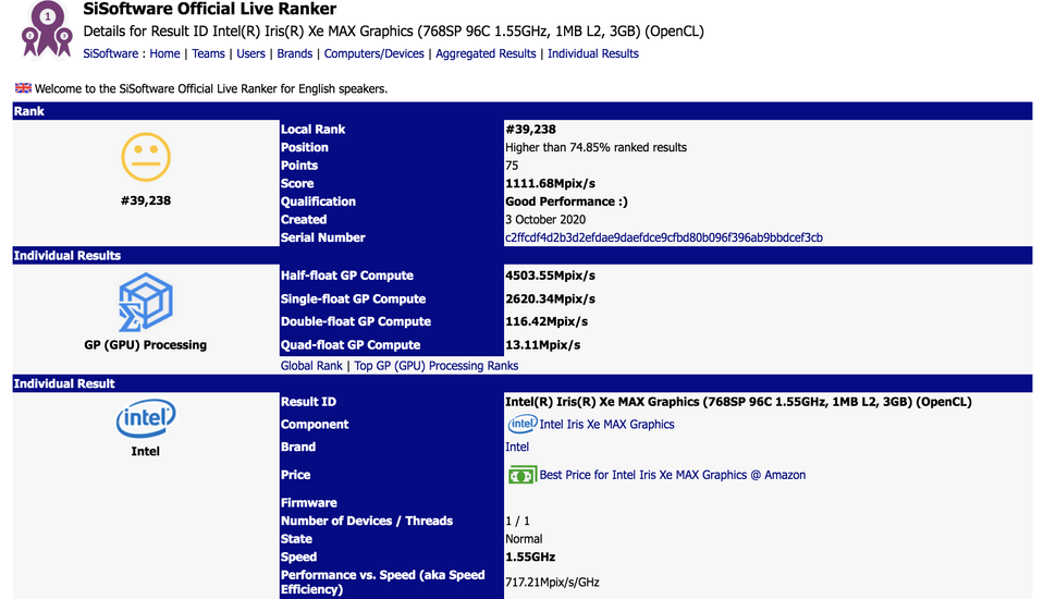 Intel Iris Xe Max GPU Spotted in Leaked Benchmarks - Jasa Bikin Website