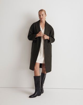 The Carlton Coat in Houndstooth