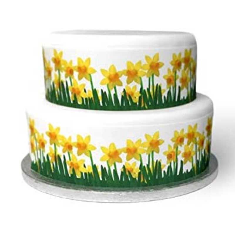 Daffodil cake decoration wrap