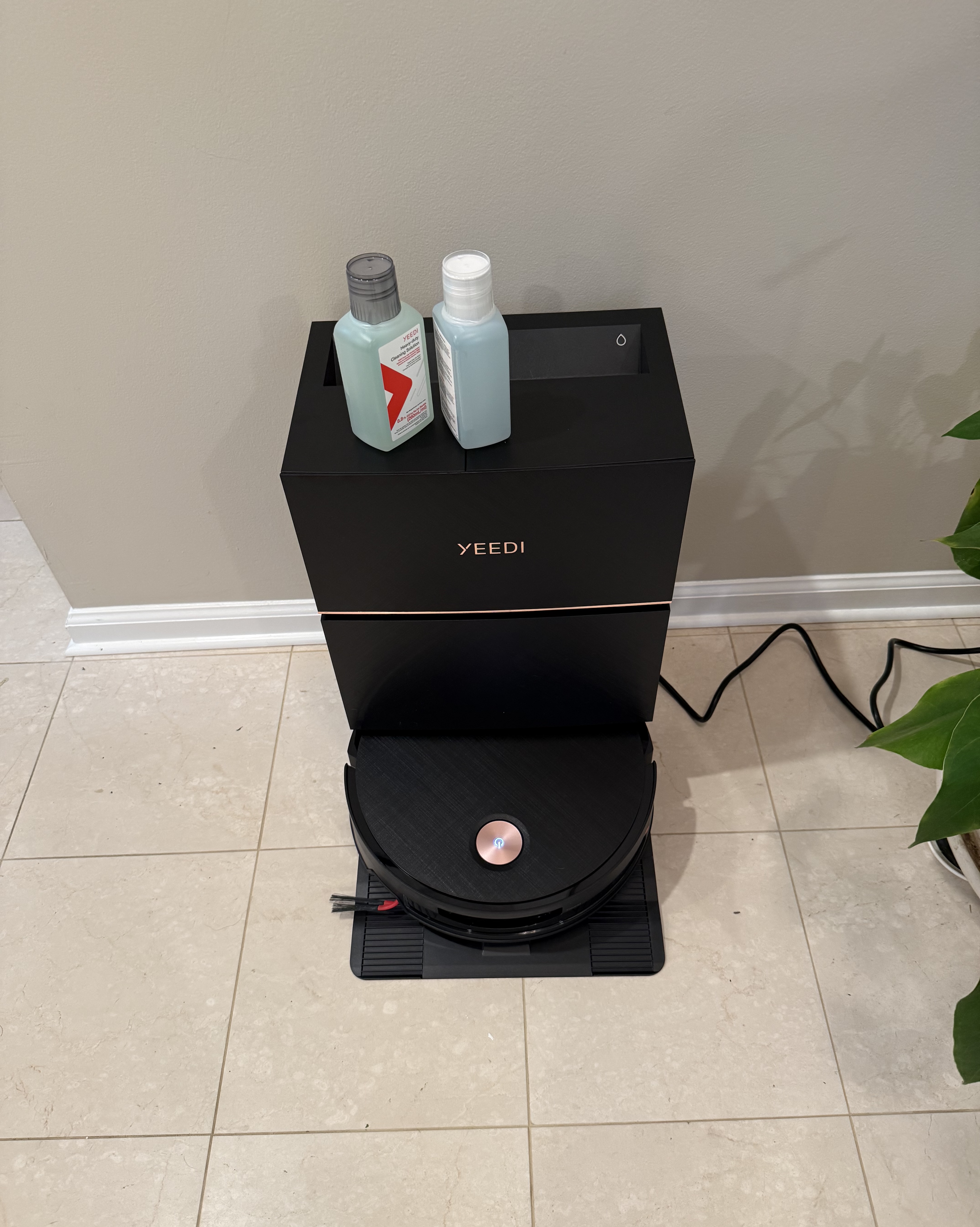Fully assembled with cleaning solutions