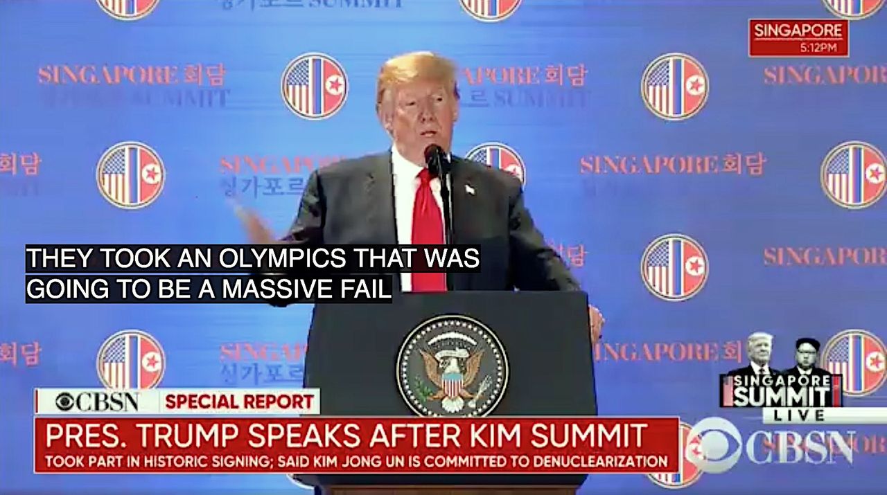 Trump says North Korea saved South Korea&amp;#039;s Olympics