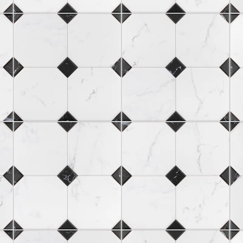 Wayfair, Betera 13" x 13" Porcelain Patterned Wall &amp;amp; Floor Tile
