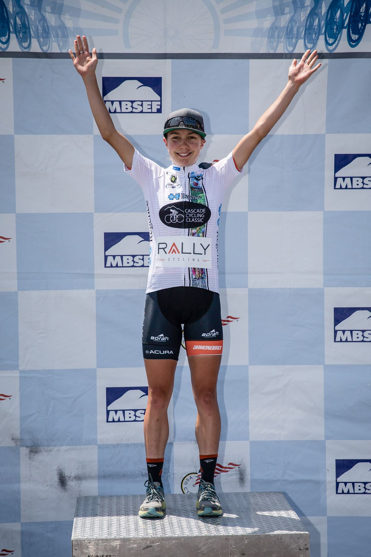 Sara Poidevin (Rally) holds on to the Best Young Rider jersey after stage 2