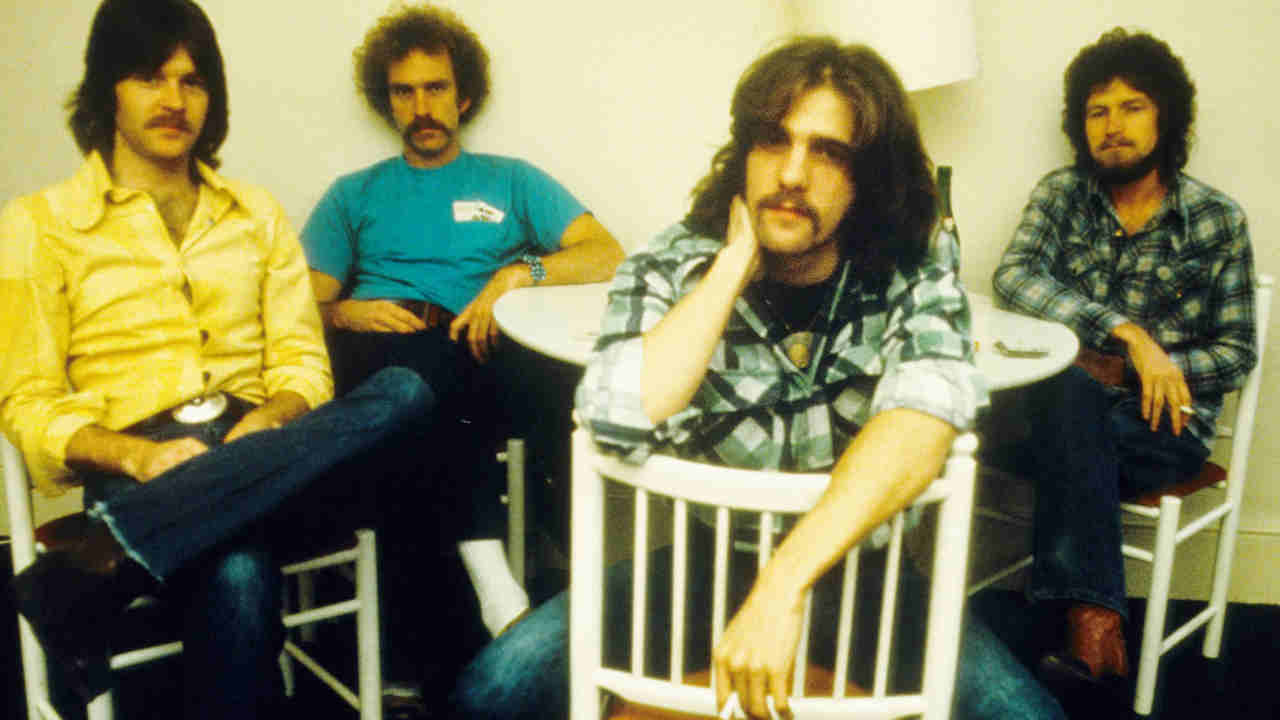 Eagles posing for a photograph in 1973