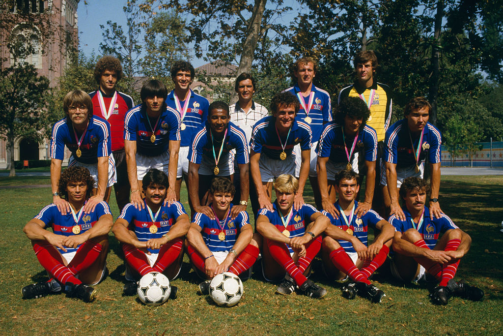 France's Olympic soccer team won the Gold medal at the 1984 Summer Olympics, defeating Brazil 2-0 in the final. (Photo by Gilbert Iundt/Corbis/VCG via Getty Images)