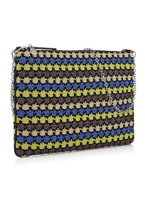 M MISSONI Knitted Lurex Clutch ? Lime 