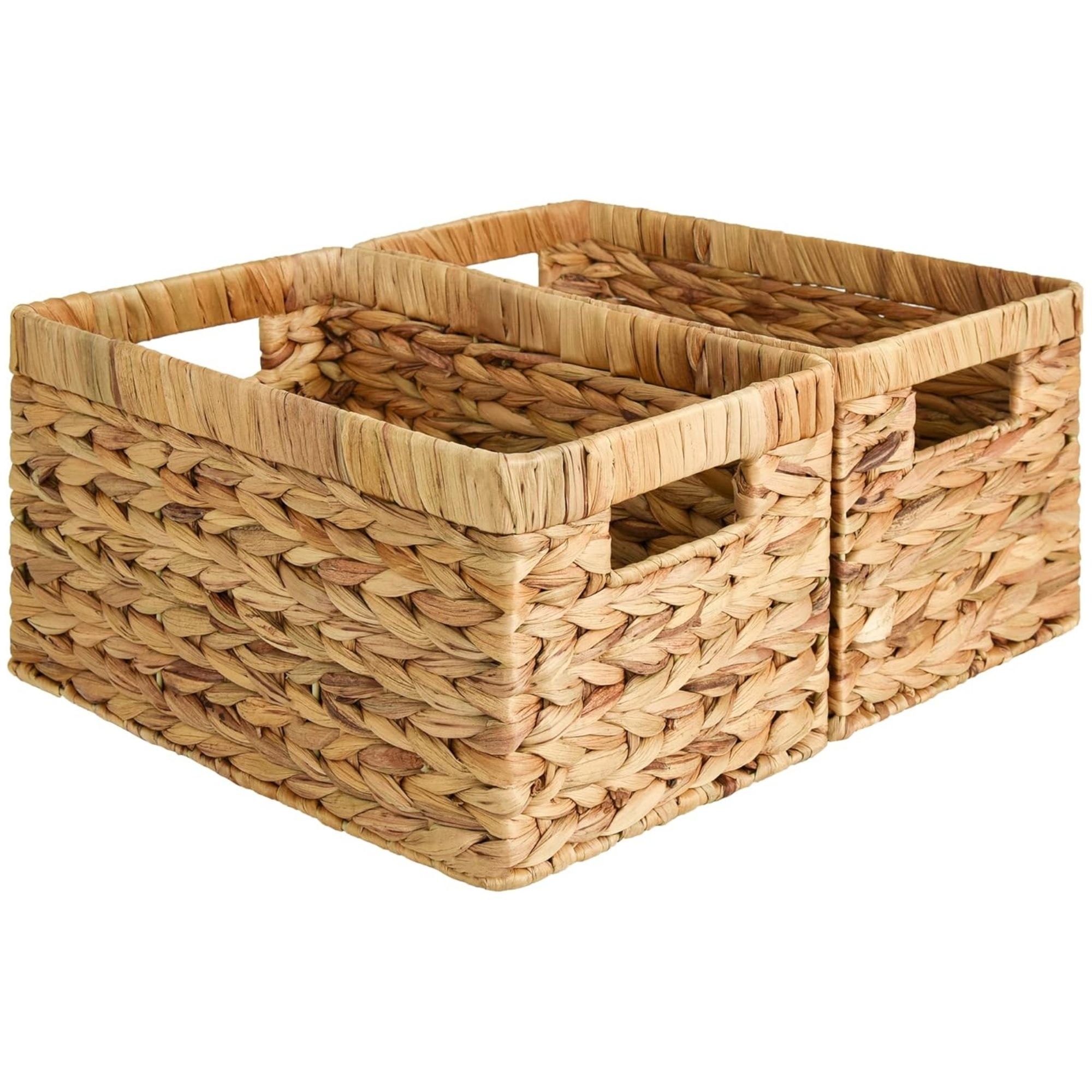 Wicker storage baskets