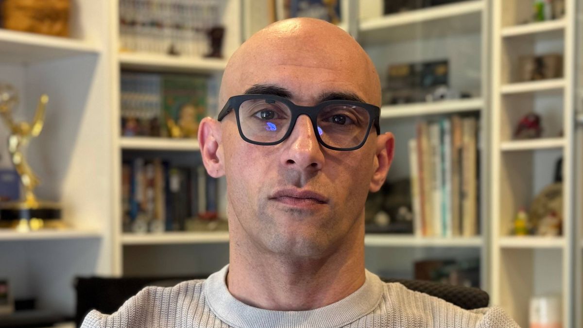 Brilliant Labs Halo AI Smart Glasses worn on person facing forwards