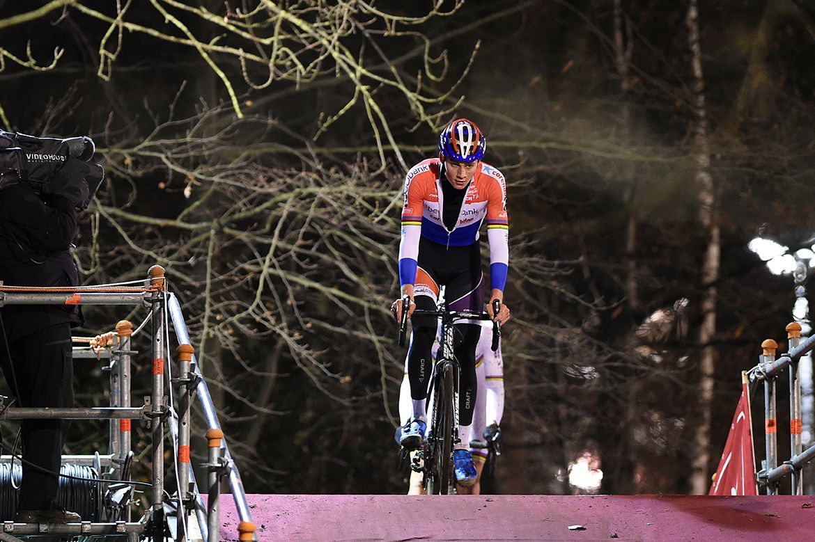 Mathieu van der Poel (Beobank-Corendon) en route to Superprestige victory in Diegem.