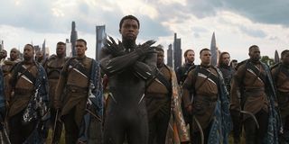 Black Panther and Wakanda army in Avengers: Infinity War