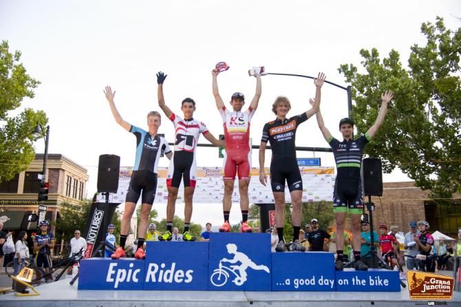 Brian Matter atop the men's podium
