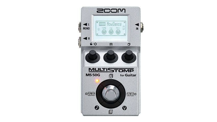 The MS-50G is a pedal packed with 55 different sounds (47 effects and eight amp models), six of which can be used simultaneously