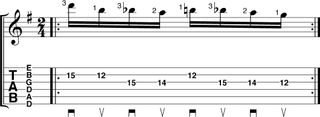 Picking warm-up: another two-string phrase