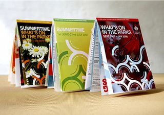 These vibrant fold-out leaflets by Brightsky were created for The Royal Parks