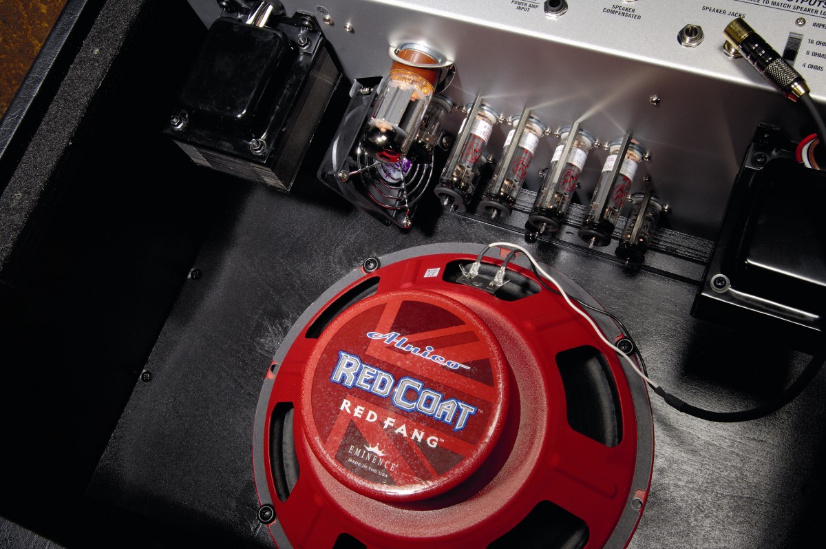 The Eminence Red Fang features a red alnico magnet.