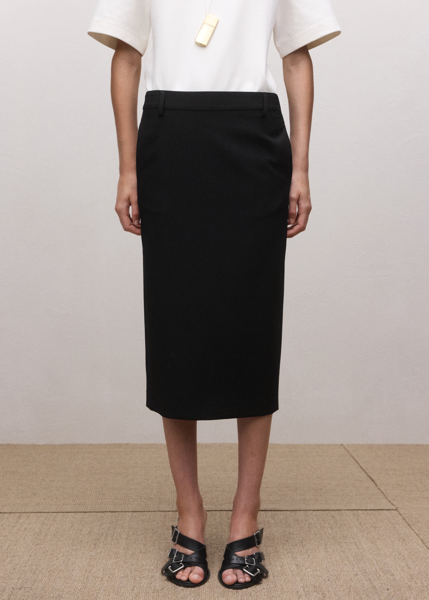 Wool-Blend Midi-Skirt - Women | Mango Usa