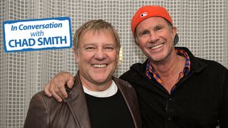 Alex Lifeson and Chad Smith, photographed at the Sunset Marquis, West Hollywood, CA, April 2013
