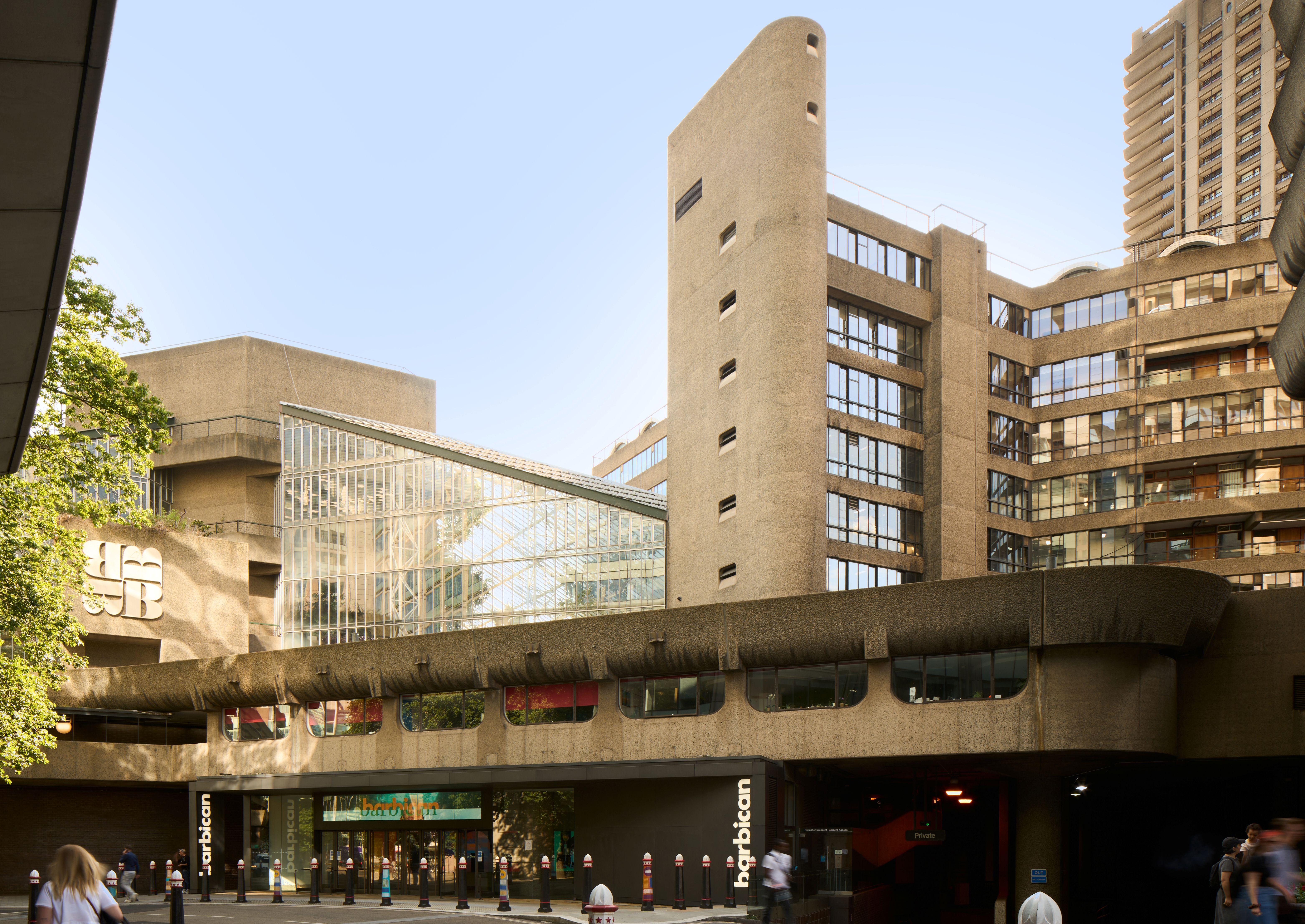 Silk Street entrance, Barbican Centre, Photo by Dion Barrett