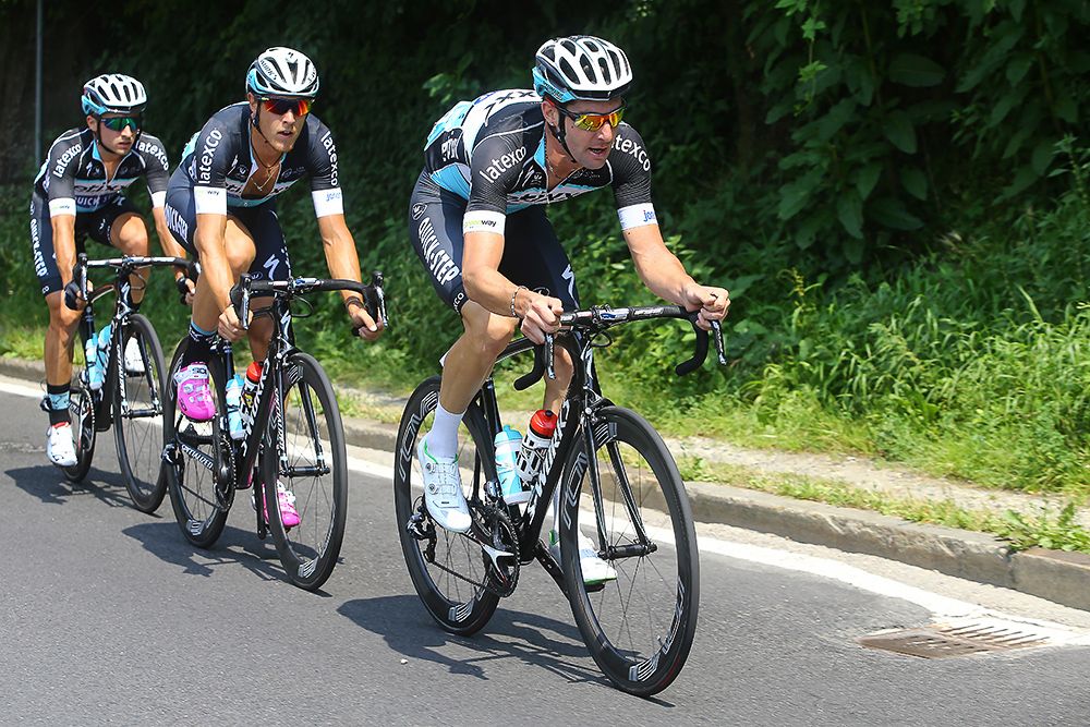 Fabio Sabatini, Matteo Trentin and Gianluca Brambilla.
